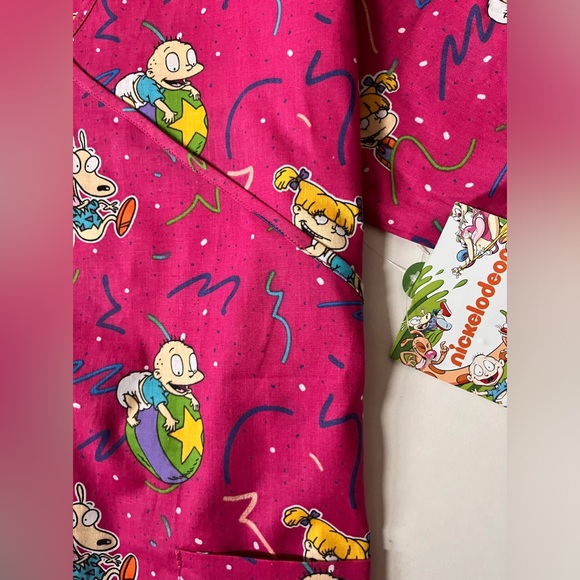 NEW Nickelodeon Scrub Top Women’s Medium~Rugrats Scrub Top~Rocko’s Modern Life - Picture 3 of 6